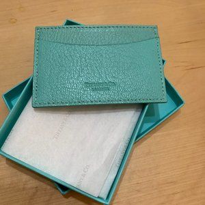Card Case in Tiffany Blue leather